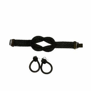 Antique Bronze Mesh Bracelet and Earring Set